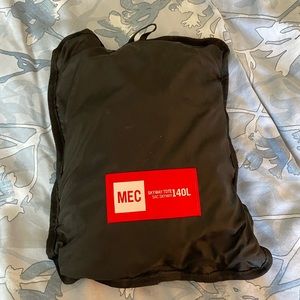 MEC Black Travel Bag with Red Accent
